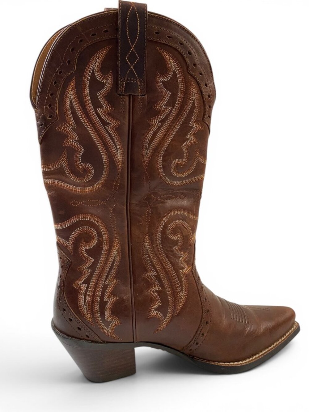 Ariat Cowgirl Boots Women 7C Brown Leather Embroidered Style 10005908 - Picture 2 of 16